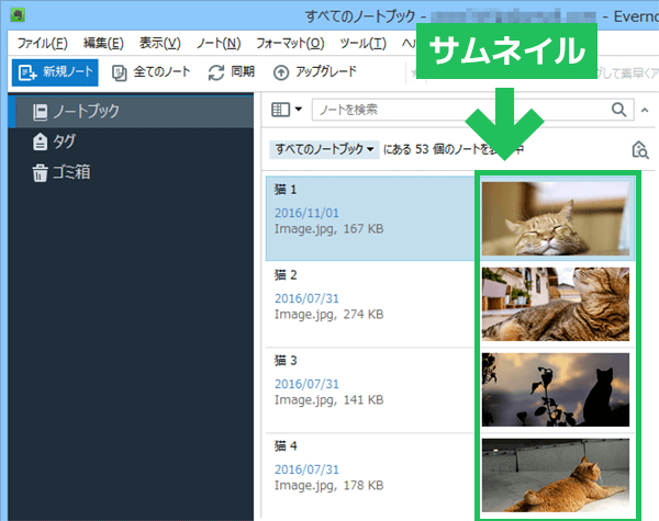 Evernote デスクトップ版 サムネイル