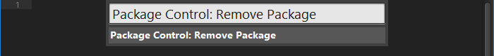 Package Control: Remove Packageを入力