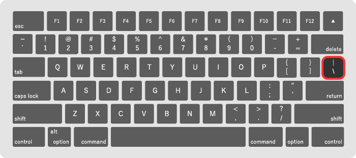 英語配列のキーボード