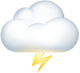 iOSの絵文字「雷と雲」