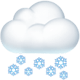 iOSの絵文字「雪雲」