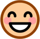 SoftBank 大きな目のにっこり笑顔の絵文字