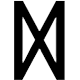Unicodeで表示したルーン文字「ダエグ」