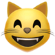 iOSの絵文字「目が笑ってる笑顔の猫」