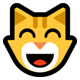 Windows 10 目が笑ってる笑顔の猫の絵文字