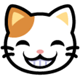 SoftBank 目が笑ってる笑顔の猫の絵文字