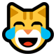 Windows 10 嬉し泣きする猫の絵文字