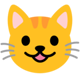 Android 11 にっこり笑顔の猫の絵文字