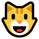 Windows 10 にっこり笑顔の猫の絵文字