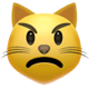 iOSの絵文字「ふくれっ面の猫」