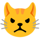Android 11 ふくれっ面の猫の絵文字