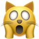 iOS 14 ムンクの『叫び』のような猫の絵文字