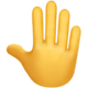 iOSの絵文字「手の甲を向けた手」