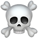 iOS 14 クロスした骨と頭蓋骨の絵文字