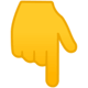 Androidの絵文字「下向きの人差し指」