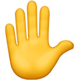 iOSの絵文字「挙手」