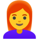 Android 11 赤毛の女性の絵文字