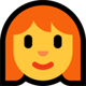 Windows 10 赤毛の女性の絵文字