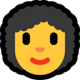 Windows 10 巻き髪の女性の絵文字