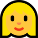 Windows 10 金髪の女性の絵文字
