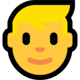 Windows 10 金髪の男性の絵文字