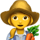 iOS 14 農家の女性の絵文字