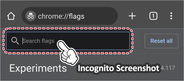 検索ボックスに「Incognito Screenshot」と入力